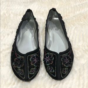 Beaded ballet shoes